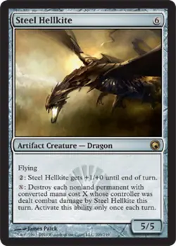1x Steel Hellkite Light Play, English Scars of Mirrodin MTG Magic - Image 1