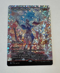 MTG MAGIC THE GATHERING Lorwyn Eclipsed COLLECTIVE INFENRO FRACTURE FOIL ALT ART - Image 1