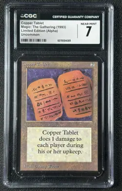 COPPER TABLET CGC 7 1993 MAGIC: THE GATHERING MTG LIMITED EDITION ALPHA 089 - Image 1