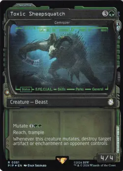 Toxic Sheepsquatch - Gemrazer (Showcase) Fallout Foil NM 351 - Image 1