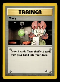 Mary 87/111 Rare Neo Genesis WOTC Pokemon LP - Image 1