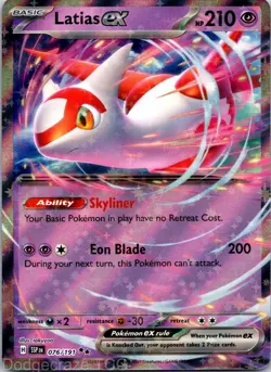 Latias ex 076/191 Double Rare Surging Sparks Pokemon NM - Image 1