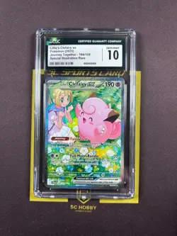 2025 Pokemon Journey Together 184/159 SIR Lillie's Clefairy ex CGC 10 FCJS - Image 1
