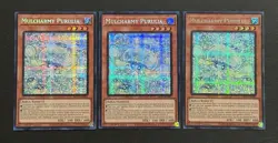 2025 YUGIOH MP25 1ST ED SECRET RARE MULCHARMY PURULIA X3 NM SET - Image 1