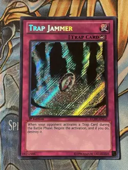 Yugioh Trap Jammer LCJW-EN111 1st Secret Rare Legendary Joeys NM - Image 1