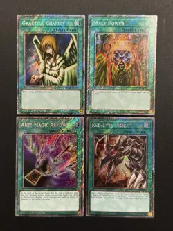 2024 YUGIOH RA03 1ST ED PLATINUM SECRET RARE GRACEFUL CHARITY NM BONUS SET - Image 1