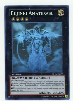 YGO Primal Origin Bujinki Amaterasu PRIO-EN052 Ghost Rare 1st Edition LP R5M8 - Image 1