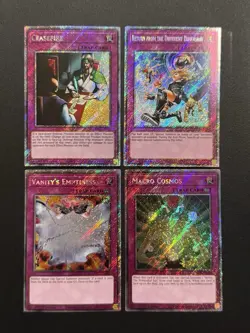 2024 YUGIOH RA03 1ST ED PLATINUM SECRET RARE CEASEFIRE NM BONUS SET - Image 1