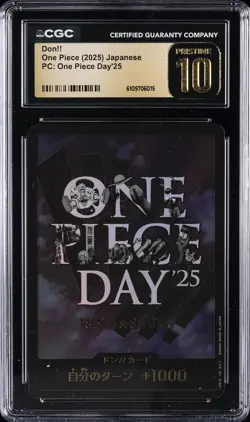 2025 ONE PIECE JAPANESE PC ONE PIECE DAY '25 DON!! CGC 10 PRISTINE - Image 1