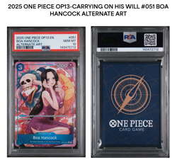 2025 ONE PIECE OP13 051 CARRYING ON HIS WILL BOA HANCOCK ALT ART PSA 10 GEM MINT - Image 1