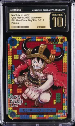 2025 ONE PIECE JPN PC: ONE PIECE DAY'25, PROMO MONKEY D. LUFFY CGC 10 PRISTINE - Image 1