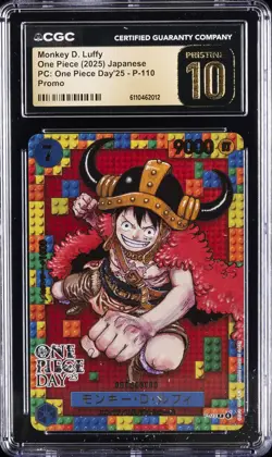2025 ONE PIECE JPN PC: ONE PIECE DAY'25, PROMO MONKEY D. LUFFY CGC 10 PRISTINE - Image 1