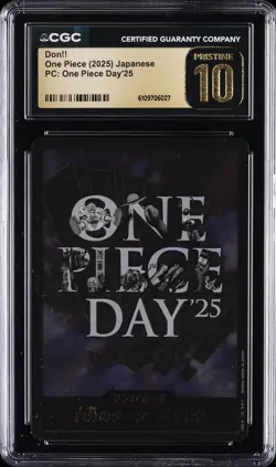 2025 ONE PIECE JAPANESE PC ONE PIECE DAY '25 DON!! CGC 10 PRISTINE - Image 1