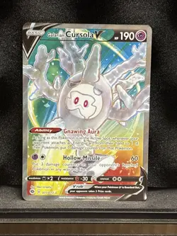 Pokemon Card Galarian Cursola V 071/073 Full Art Champions Path NM - Image 1