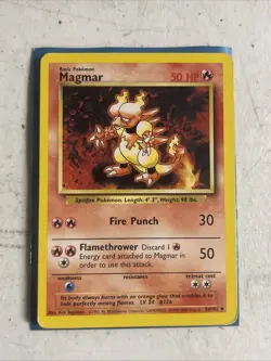 4TH PRINT Magmar 36/102 - BASE SET - 1999-2000 - POKEMON CARD - UNLIMITED - Image 1