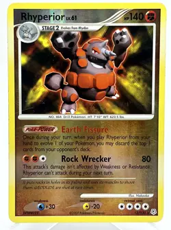 Rampardos 33/123 Mysterious Treasures Holo Rare Vintage Pokemon TCG Card - Image 3