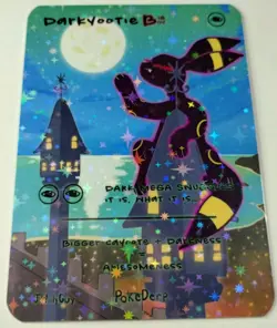 Pokederp Jwillyguy Pokemon Moonbreon Umbreon Darkyootie Big Boy Holo Card - Image 2