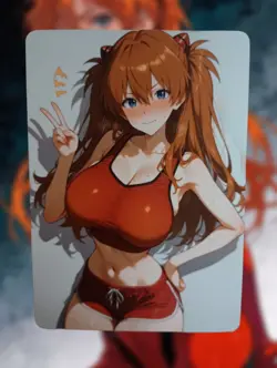Asuka Langley Soryu Neon Genesis Evangelion Anime Waifu Sexy Doujin Hentai Card - Image 1
