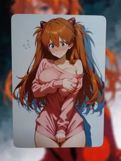 Asuka Langley Soryu Neon Genesis Evangelion Anime Waifu Sexy Doujin Hentai Card - Image 1