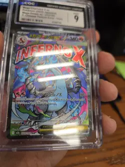 2025 Pokemon Japanese Mega Charizard X ex #223 CGC 9 Gem Mint *Error card* - Image 3