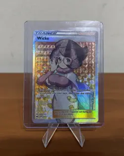 Wicke 147/147 SM Burning Shadows 2017 Full Art Holo Pokemon Card TCG - Image 1
