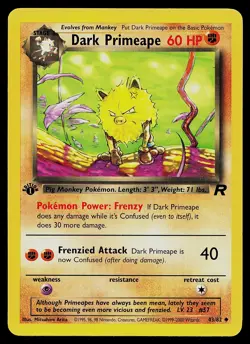 Pokemon Card - Dark Primeape Team Rocket 43/82 Uncommon 1st Edition - Image 1