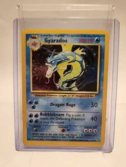 🔥 🔥 1999 Gyarados 6/102 Pokemon Card TCG Base Set Unlimited Holo Rare - Image 1