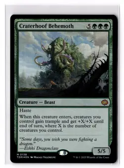 Craterhoof Behemoth 138 Promo Pack: Tarkir: Dragonstorm Foil NM - Image 1
