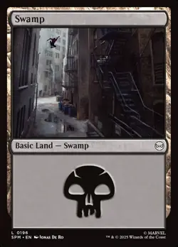 Swamp - 196 - Marvel's Spider-Man- Near Mint - MTG - Image 1