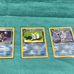 Pokemon TCG Squirtle Dark Wartortle Team Rocket Nintendo English Lot 3 Cards - Image 1