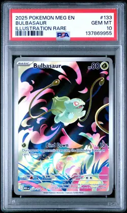 Bulbasaur IR 2025 Pokemon Mega Evolution MEG EN #133 PSA 10 GEM MINT - Image 1
