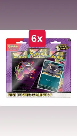 (6X) Pokemon Mega Evolution S2.5 Ascended Heroes Tech Sticker - Ghastly PREORDER - Image 1