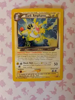 Pokemon TCG Dark Ampharos 1/105 Holo Rare Neo Destiny 1995-2000 WOTC LP - Image 2