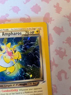 Pokemon TCG Dark Ampharos 1/105 Holo Rare Neo Destiny 1995-2000 WOTC LP - Image 4