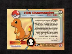 Charmander #04 Topps TV Animation Edition Non Holo Pokemon 1999 - Image 3