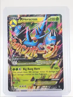M HERACROSS EX 2014 POKEMON XY SERIES FURIOUS FISTS RARE HOLO 5/111 Q3107 - Image 1