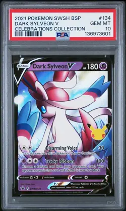 Tcg 2021 Pokemon Swsh Black Star Promo #134 Dark Sylveon V PSA 10 - Image 1
