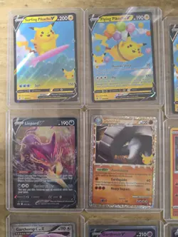 16 Card Pokemon Lot With 4 Pikachu, Full Arts, Rares And Holos. Look! - Image 2