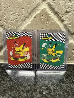 GOLD Holo Electric Pikachu Card Database MARIO & LUIGI POKEMON RARE - Image 1
