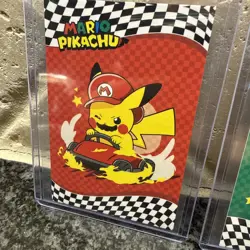 GOLD Holo Electric Pikachu Card Database MARIO & LUIGI POKEMON RARE - Image 2