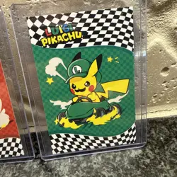 GOLD Holo Electric Pikachu Card Database MARIO & LUIGI POKEMON RARE - Image 3