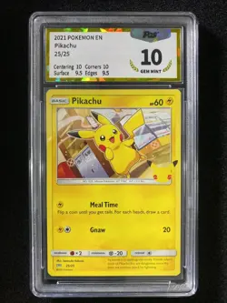 2021 Pokemon English McDonalds Collection Confetti Holo 25/25 Pikachu PGS10 LU57 - Image 1