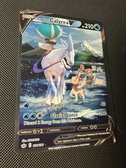 Pokemon TCG Ice Rider Calyrex V 164/198 SWSH Chilling Reign Alt Art NM - Image 4