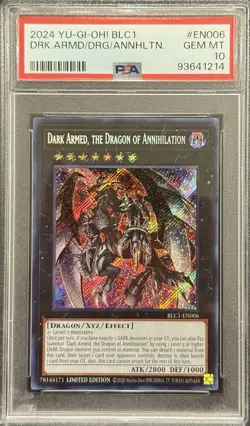 2024 PSA 10 YUGIOH BATTLES OF LEGEND BLC1 DARK ARMED DRAGON OF ANNIHILATION 🔥 - Image 1