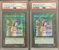 2024 PSA 9 YUGIOH RA02 QCR SECRET & PLATINUM RARE FORBIDDEN LANCE SET - Image 1