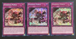 2025 YUGIOH MP25 1ST ED SECRET RARE DOMINUS PURGE X3 NM SET - Image 1