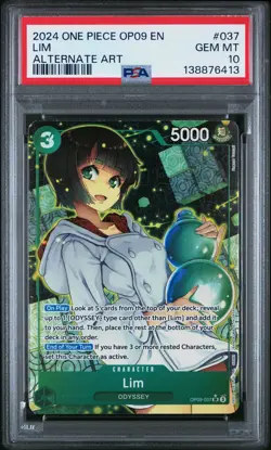 2024 ONE PIECE OP09-EMPERORS IN THE NEW WORLD ALTERNATE ART #037 LIM PSA 10 - Image 1