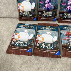 Disney Lorcana - Azurite Sea - 8 Sealed Booster Packs Lot - Image 2