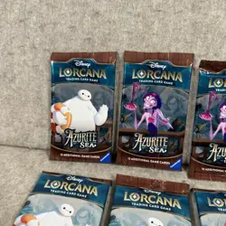 Disney Lorcana - Azurite Sea - 8 Sealed Booster Packs Lot - Image 3