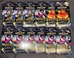 Lot Of 12 Disney Lorcana Whispers In The Well Sleeved Booster Packs New - Image 1